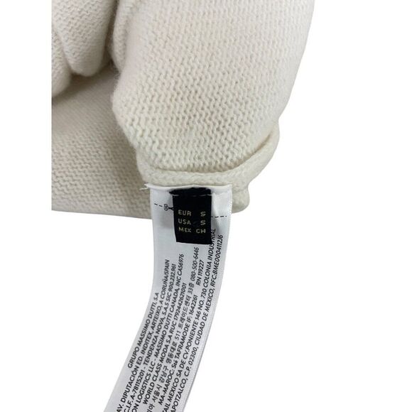 Massimo Dutti Women Cardigan Sweater S Cream Wool Gold Button 5702/620 NWD - Picture 9 of 16